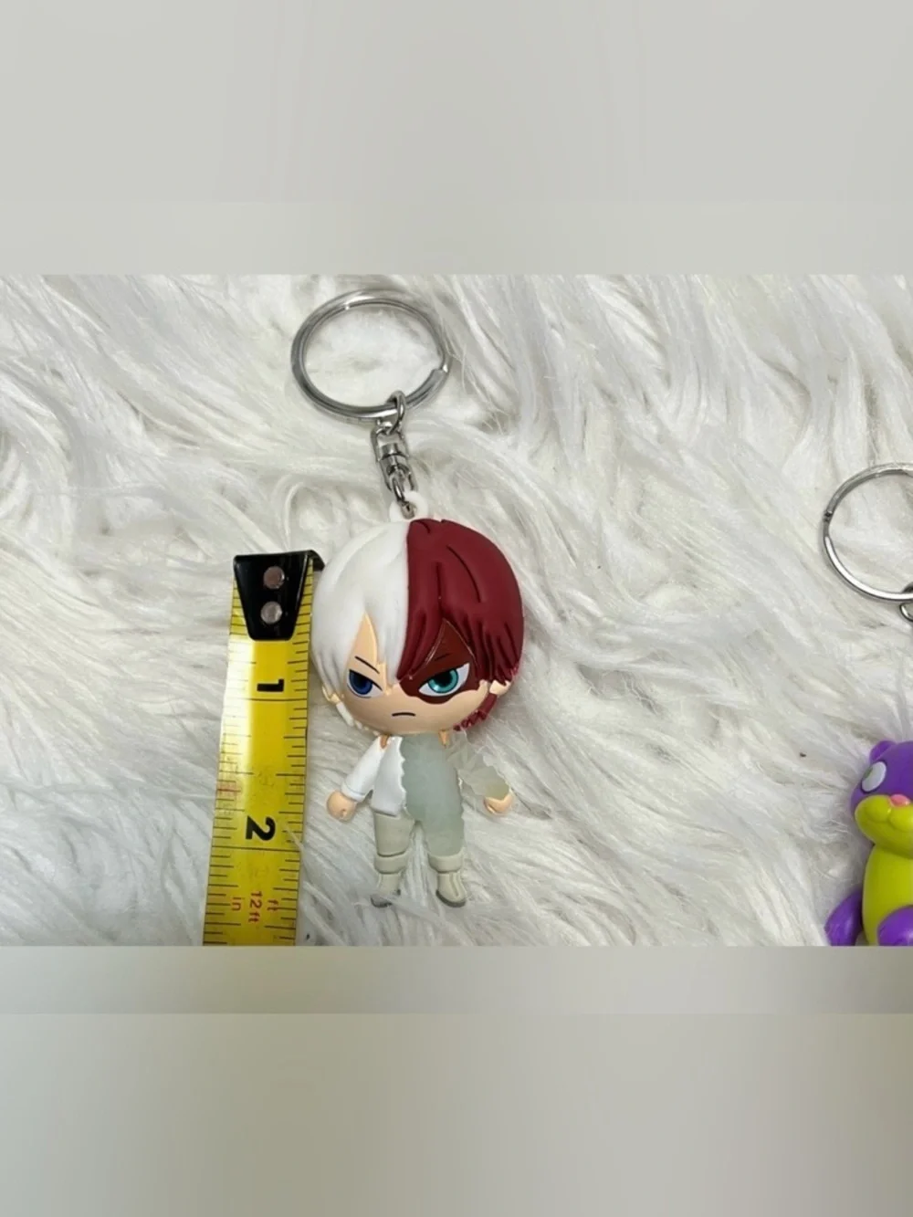 Purple & Red Kids Keychain Toy Set - Cute Dragon and Character Keyrings